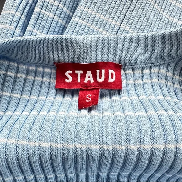 STAUD Color Block Ribbed Cardigan Sweater - Picture 9 of 11